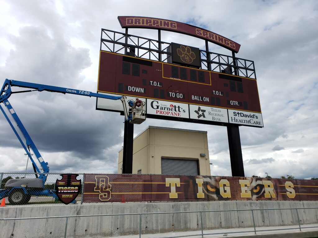 stadium sign