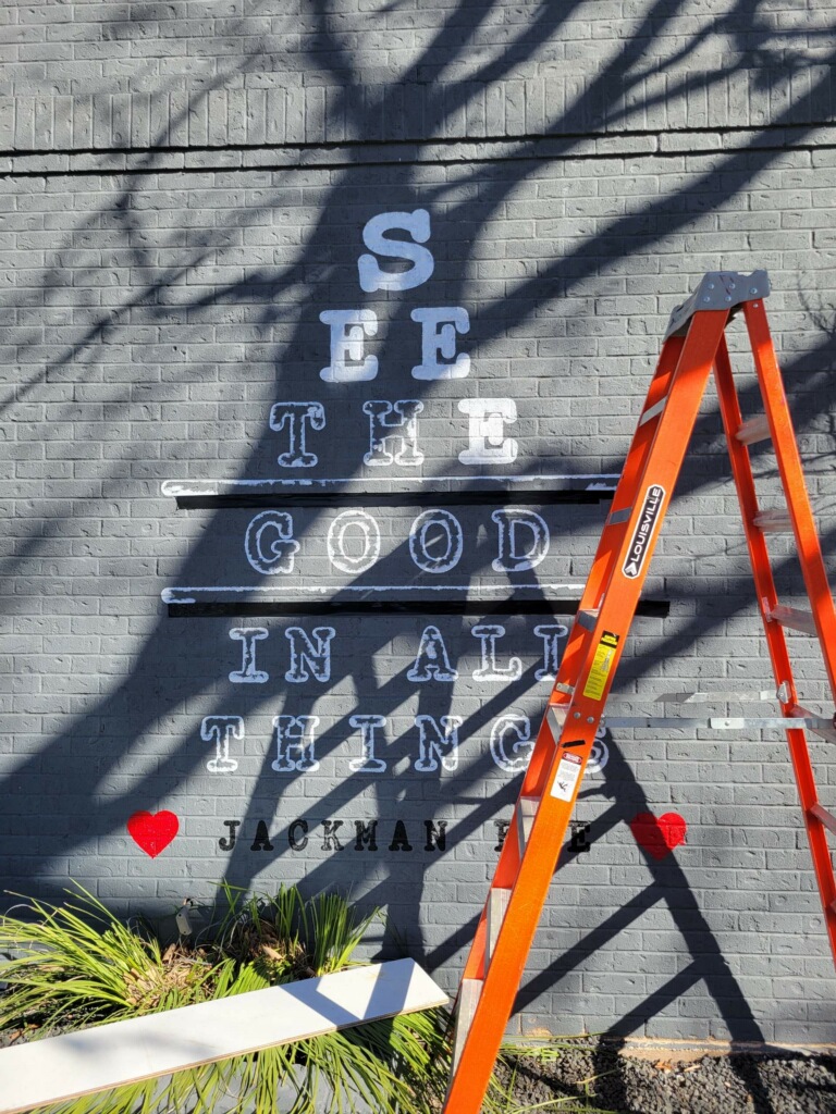 hand painted sign