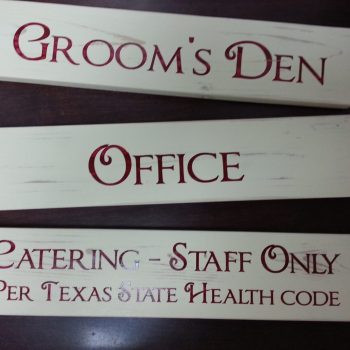hand painted sign