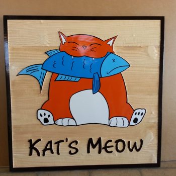 Sandblasted sign
