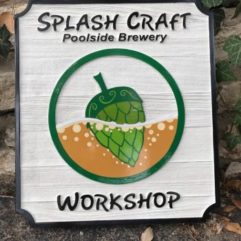 Sandblasted sign